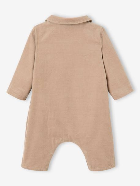 Combinaison en velours côtelé bébé beige - vertbaudet enfant 