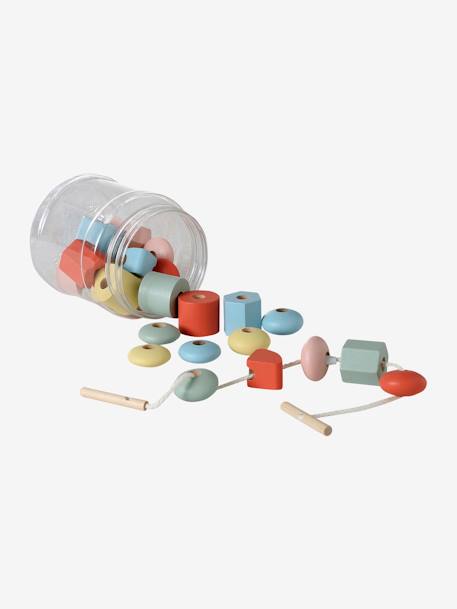 Ton met houten kralen FSC® meerkleurig - vertbaudet enfant 