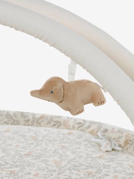 Tapis d'éveil avec arches et rebord beige+blanc+orange+rouge - vertbaudet enfant 
