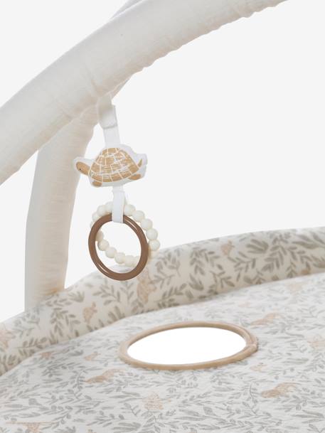 Tapis d'éveil avec arches et rebord beige+blanc+orange+rouge - vertbaudet enfant 