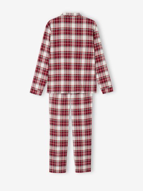 Pyjama Noël homme flanelle carreaux rouge - vertbaudet enfant 