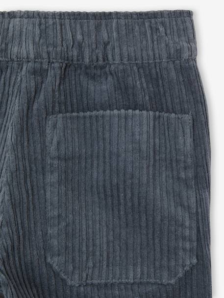 Pantalon en velours côtelé garçon facile à enfiler bleu ardoise+marine+vert sapin - vertbaudet enfant 