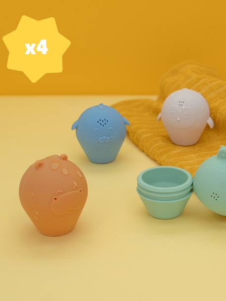 Siliconen badspeeltjes met sproeiers BADABULLE meerkleurig - vertbaudet enfant 
