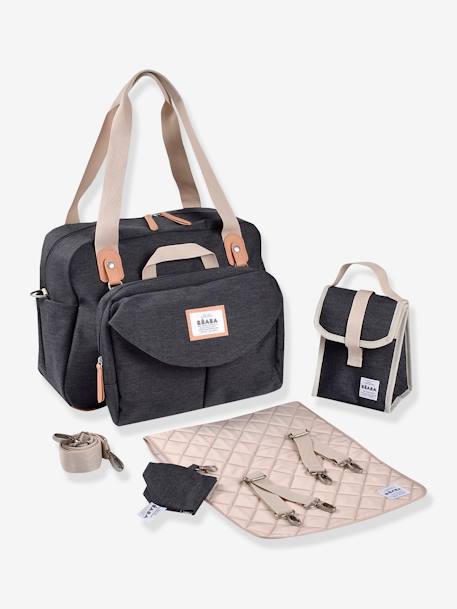 Sac à langer Genève II BLEU MARINE+gris chiné+marron imprimé+Vert sauge - vertbaudet enfant 