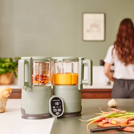 Multifunctionele keukenmachine Nutribaby Glass BABYMOOV groen - vertbaudet enfant 