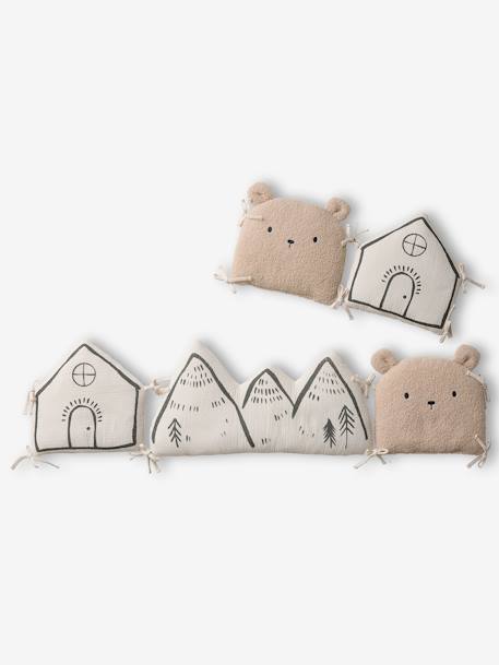 Tour de lit / Tour de parc coussins HYGGE beige imprimé - vertbaudet enfant 