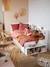 Lit plateforme enfant avec rangements BASEO blanc+bleu grisé+rose nude - vertbaudet enfant 