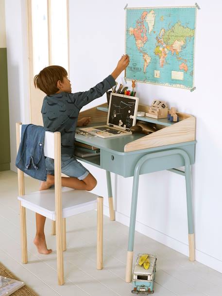 Basisschoolbureau LIGNE AMAZONE GROEN+Roze - vertbaudet enfant 