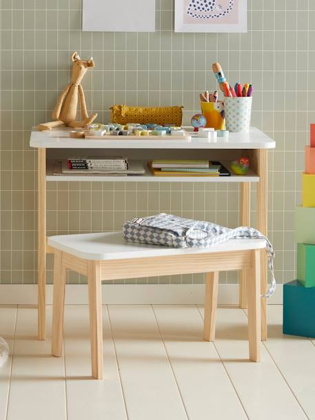 Bureau + tabouret maternelle ÉCOLIER blanc - vertbaudet enfant 