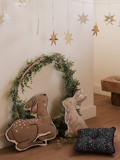 Lot de 3 coussins animaux BROCÉLIANDE bleu imprimé - vertbaudet enfant 