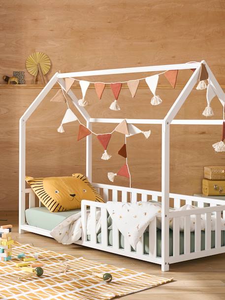 Lit cabane enfant 70x140 cm blanc - vertbaudet enfant 