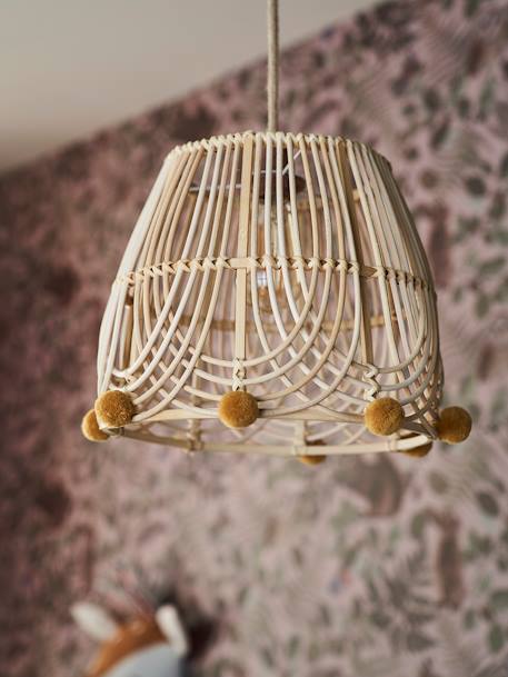 Lampenkap pompons voor rotan lamp BRUIN - vertbaudet enfant 