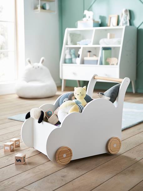 Coffre à roulettes Nuage BLANC - vertbaudet enfant 