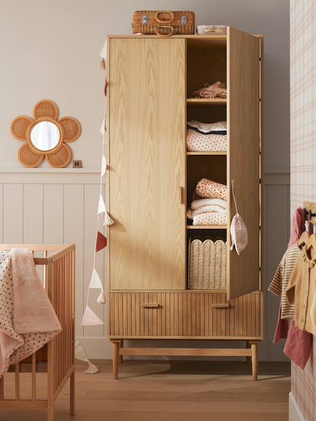 Grande armoire 2 portes + tiroir ligne COPENHAGUE bois - vertbaudet enfant 