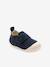 Soepele babyslofjes met klittenband marineblauw - vertbaudet enfant 