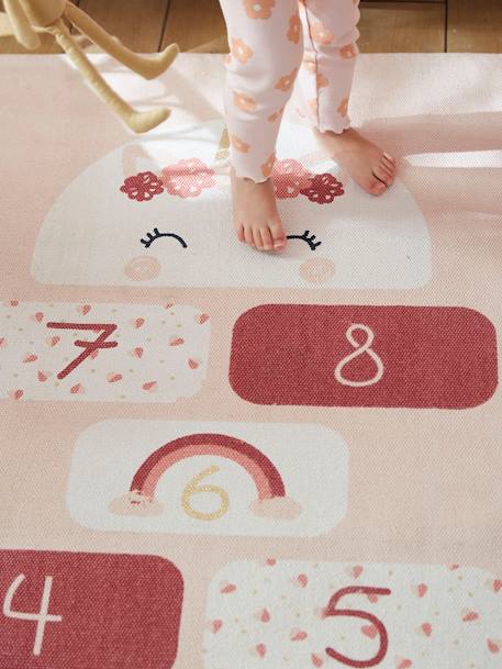 Tapis rectangle marelle Licorne rose - vertbaudet enfant 