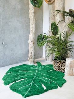 Linge de maison et décoration-Décoration-Tapis-Tapis XL coton lavable Feuille Monstera
