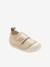 Soepele babyslofjes met klittenband goud+oudroze - vertbaudet enfant 