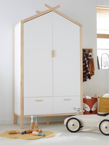 Armoire cabane ROBINSON blanc mate - vertbaudet enfant 