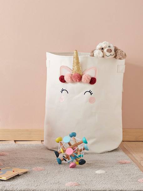 Panier de rangement XL Licorne ivoire - vertbaudet enfant 