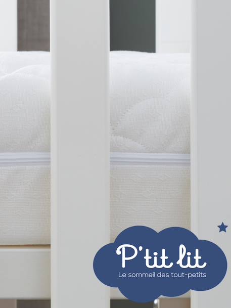 Matelas bébé Climatisé anti-acariens déhoussable blanc - vertbaudet enfant 