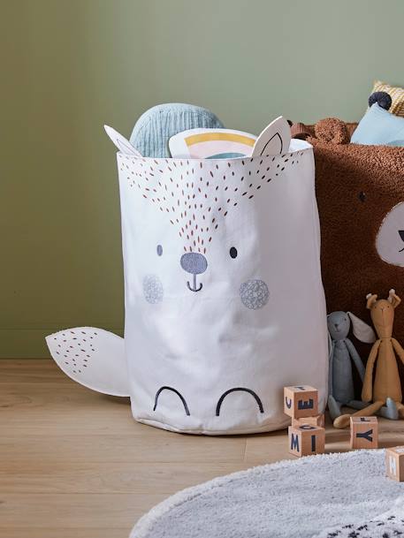 Panier à linge Renard des neiges Blanc - vertbaudet enfant 