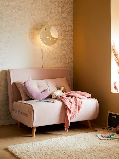 Banquette convertible 1 place vert d'eau+vieux rose - vertbaudet enfant 