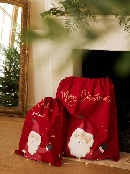 Sac à jouets personnalisable Père Noël rouge - vertbaudet enfant 