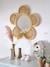Miroir XL rotin et cannage Fleur beige doré - vertbaudet enfant 