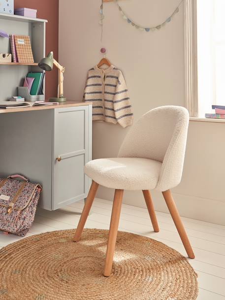 Chaise fausse fourrure enfant cannelle+ivoire+kaki - vertbaudet enfant 