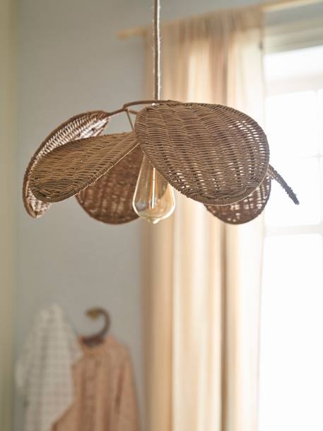 Abat-jour pour suspension en rotin Pétales beige - vertbaudet enfant 