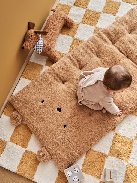 Matelas de sol ourson en sherpa marron - vertbaudet enfant 