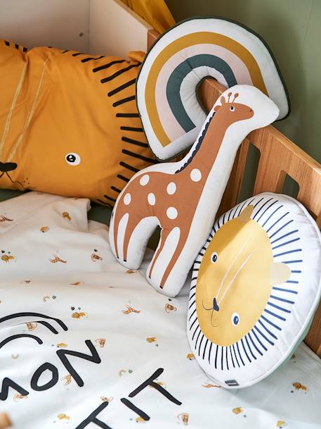 Lot de 3 coussins animaux TANZANIE MIEL - vertbaudet enfant 