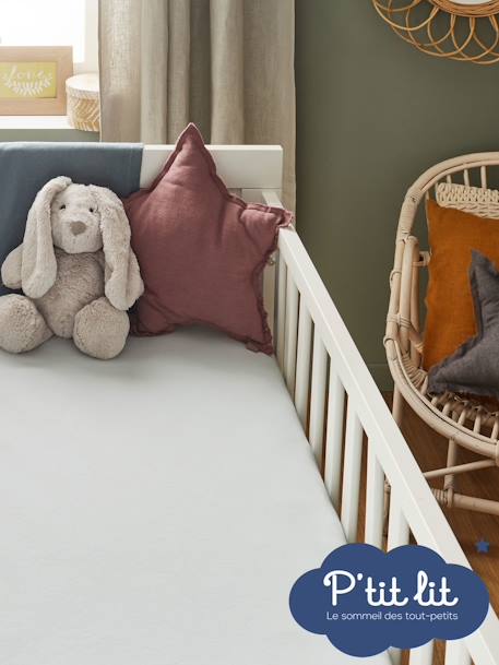 Drap magique 2 en 1 : drap-housse / alèse P'TIT LIT gris - vertbaudet enfant 