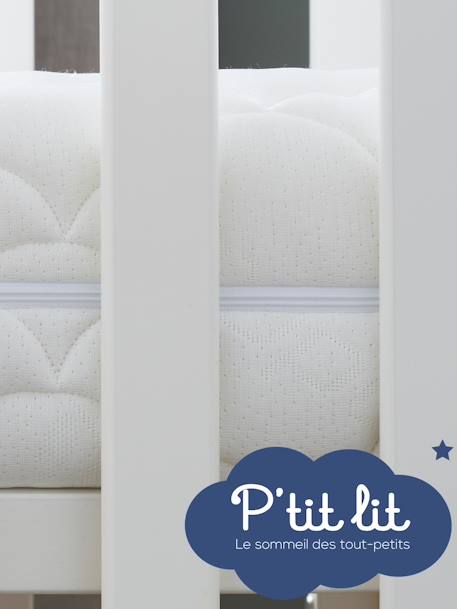 Matelas bébé Bamboo non traité déhoussable blanc - vertbaudet enfant 