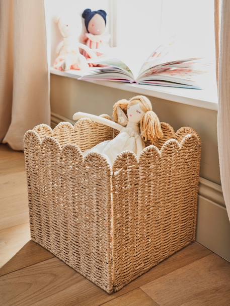 Bac de rangement en corde de papier Feston beige - vertbaudet enfant 