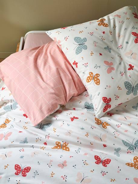 Parure De Lit Enfant Vertbaudet Cœurs En Fête - Housse Couette + Taie 140x200cm 63x63cm