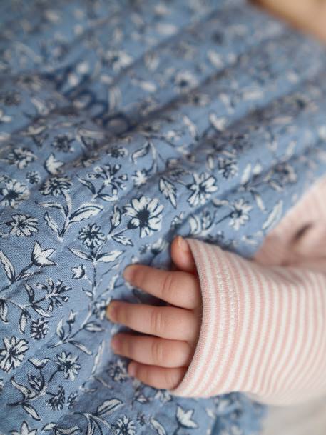 Gigoteuse en gaze de coton INDIA personnalisable bleu imprimé - vertbaudet enfant 