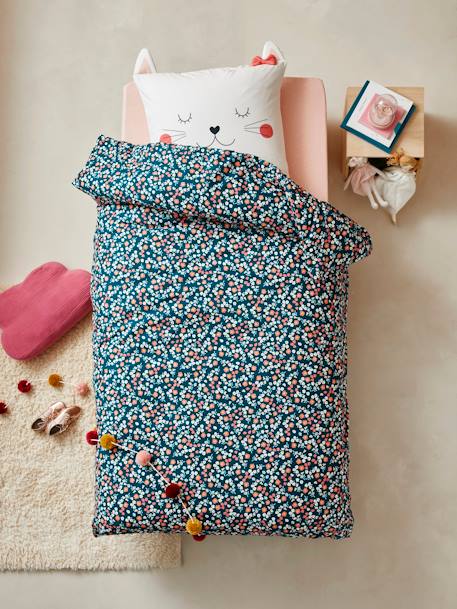 Drap-housse enfant CHAT WAOU rose - vertbaudet enfant 