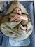 Baby-badcape in katoengaas  + washandje KLEINE DINO groen - vertbaudet enfant 