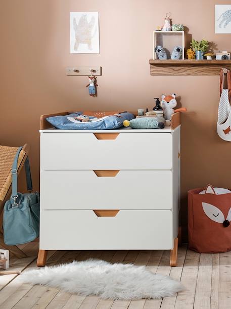 Commode à langer LIGNE PIROUETTE BLANC - BOIS - vertbaudet enfant 