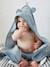 Babybadcape met capuchon en geborduurde dieren blauw+roze+WIT - vertbaudet enfant 