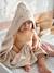 Cape de bain / Serviette à capuche Bébé et Enfant, avec coton recyclé pêche+sable+vert - vertbaudet enfant 