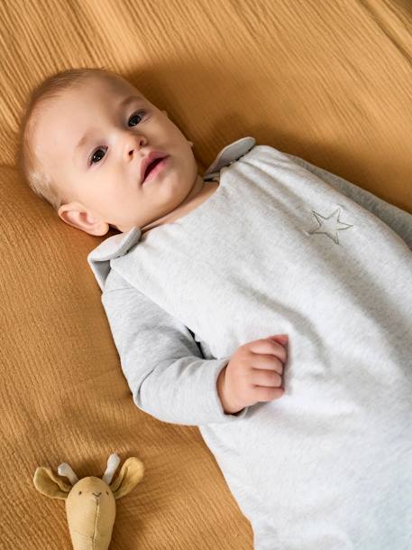 Gigoteuse ANNECY bleu chambray+gris chiné+rose - vertbaudet enfant 