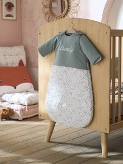 Linge de maison et décoration-Linge de lit bébé-Turbulette-Gigoteuse hiver manches amovibles bi-matière FLEURETTES