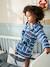 Personaliseerbare gestreepte kinderbadjas met capuchon Oeko-Tex® blauw/wit - vertbaudet enfant 