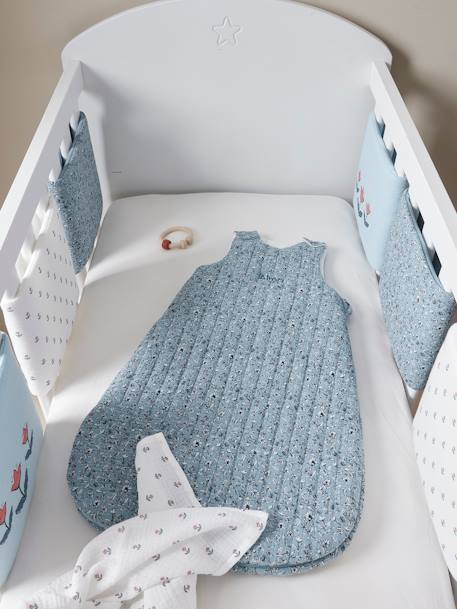 Gigoteuse en gaze de coton INDIA personnalisable bleu imprimé - vertbaudet enfant 