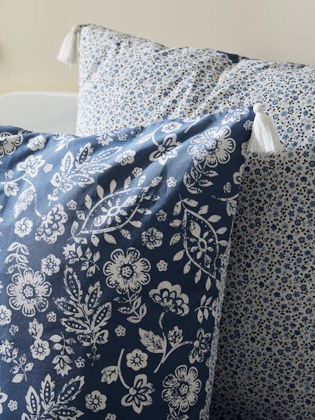 Parure housse de couette + taie d'oreiller enfant CARAVANE marine / écru - vertbaudet enfant 