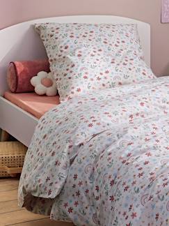 -Parure housse de couette et taie d'oreiller RAINBOW FLOWERS