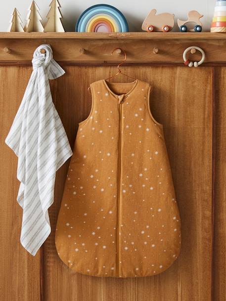 Gigoteuse ouverture centrale Dreamy en coton bio* personnalisable caramel+écru - vertbaudet enfant 